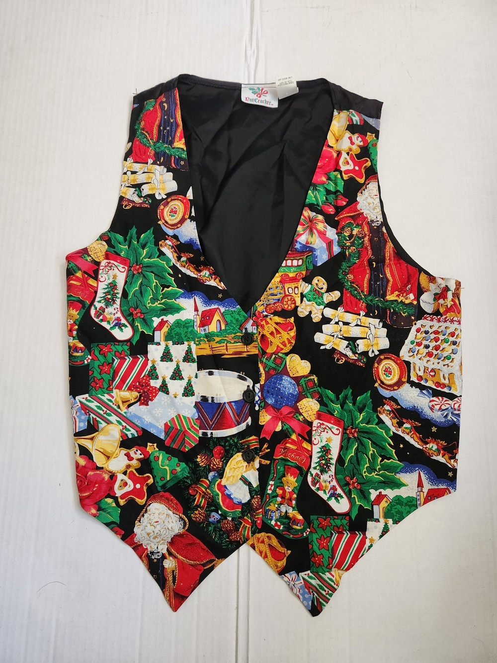 Christmas Vest Medium Large Holiday Festive Colorful Nutcracker Party Santa